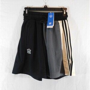 Adidas Originals 3 Stripe French Terry Shorts  1 Pockets sz M Black Colorblock